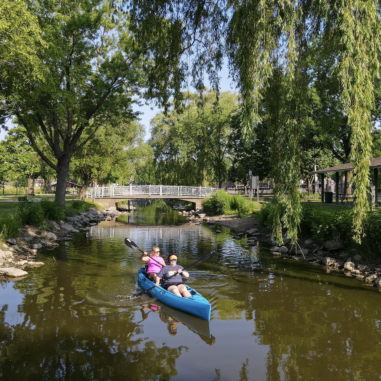 Kayaking in Riverside Park, Watertown, WI